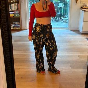 Julia Heuer pleated floral pants